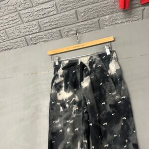 Nike Sportswear Tie Dye All Over Swoosh Print Joggers Grey Black Mens Large
